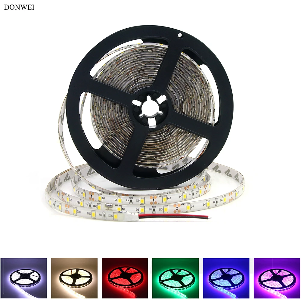 DONWEI DC12V 5M 3528 SMD LED Strip 5m/lot 60LEDs/m Waterproof Flexible LED Light Warm white Cool white Red Blue Yellow Green
DONWEI DC12V 5M 3528 SMD LED Strip 5m/lot 60LEDs/m Waterproof Flexible LED Light Warm white Cool white Red Blue Yellow Green