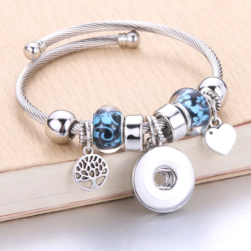 Trendy Elastic metal beading Snap Bracelet Snap Button Bracelet Bangles fit 18MM Snap Jewelry flower beads making Jewelry
Trendy Elastic metal beading Snap Bracelet Snap Button Bracelet Bangles fit 18MM Snap Jewelry flower beads making Jewelry