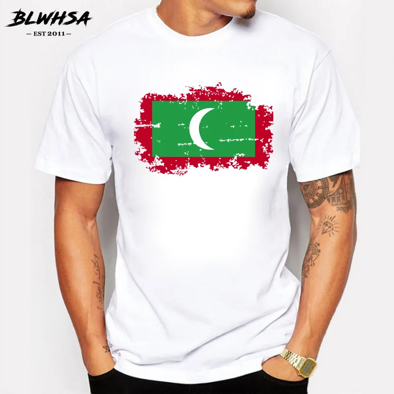 BLWHSA Maldives Mens T Shirt Hip Hop Maldive National Flag Nostalgic Style 100% Cotton T-shirt Fitness Clothing Tee Country Flag
BLWHSA Maldives Mens T Shirt Hip Hop Maldive National Flag Nostalgic Style 100% Cotton T-shirt Fitness Clothing Tee Country Flag