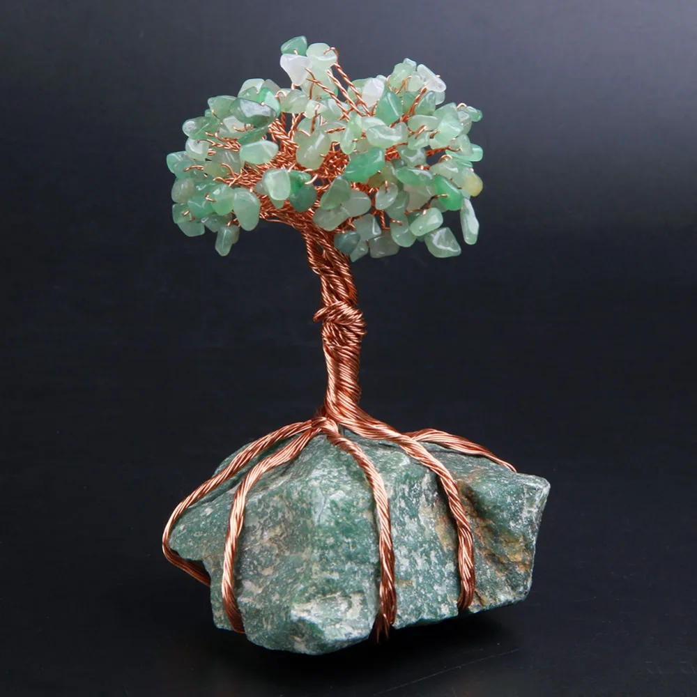 Natural Green Aventurine Stones Crystal Chips Beads Tree of Life with Copper Wrapped Home Decoration Figurine 1pc
Natural Green Aventurine Stones Crystal Chips Beads Tree of Life with Copper Wrapped Home Decoration Figurine 1pc