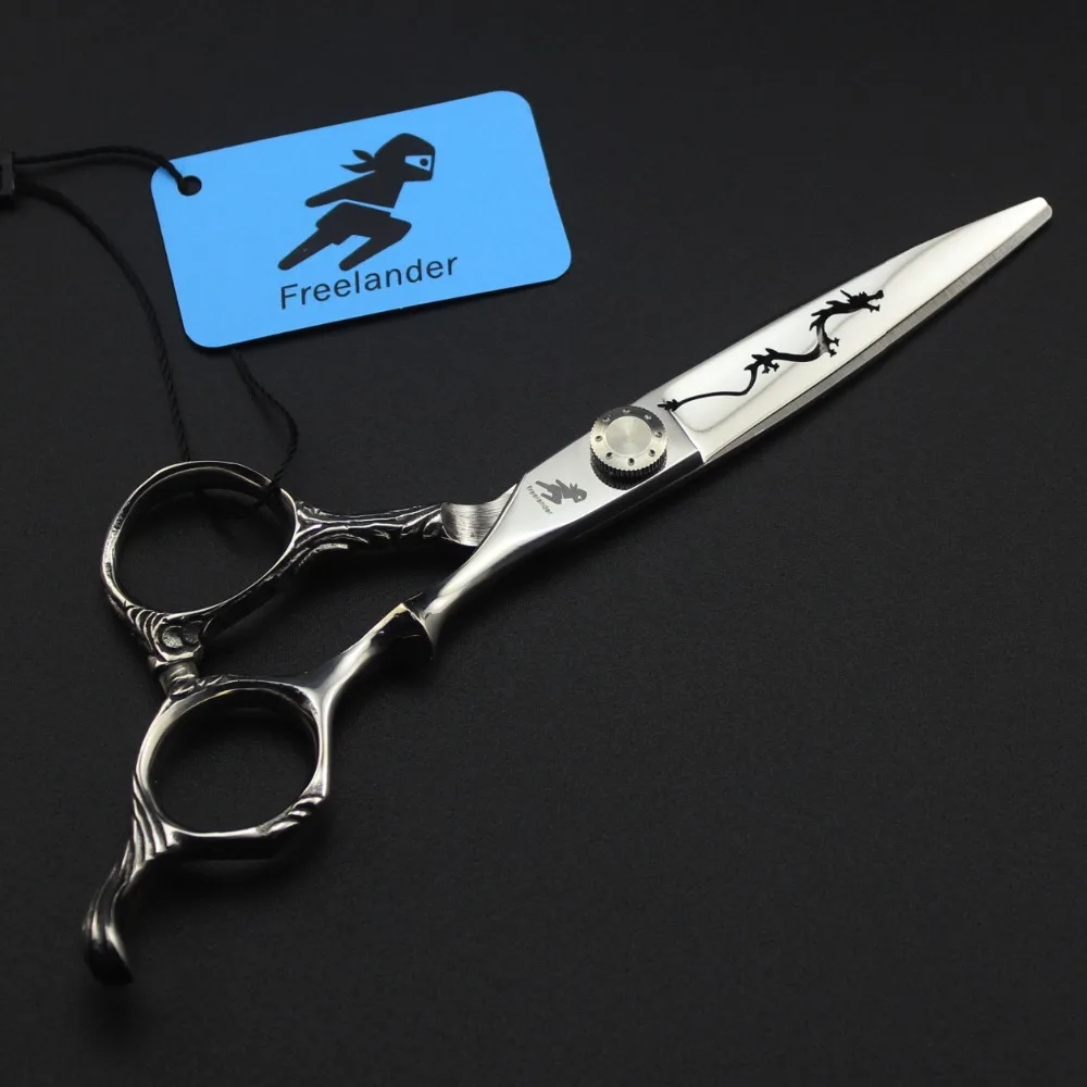 6.0 inch Freelander Sword type Dragon head personality Hairdressing scissors Flat shear Durable Workmanship Hair Styling Tools
6.0 inch Freelander Sword type Dragon head personality Hairdressing scissors Flat shear Durable Workmanship Hair Styling Tools