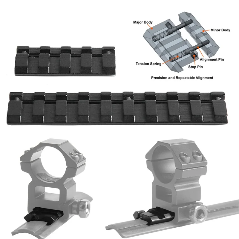 Snap-in Adaptor Low Profile 4 9 Slot Rail Mount 11mm to 20mm Rail Converter Picatinny/Weaver Hunting Accessories RL1-0037
Snap-in Adaptor Low Profile 4 9 Slot Rail Mount 11mm to 20mm Rail Converter Picatinny/Weaver Hunting Accessories RL1-0037