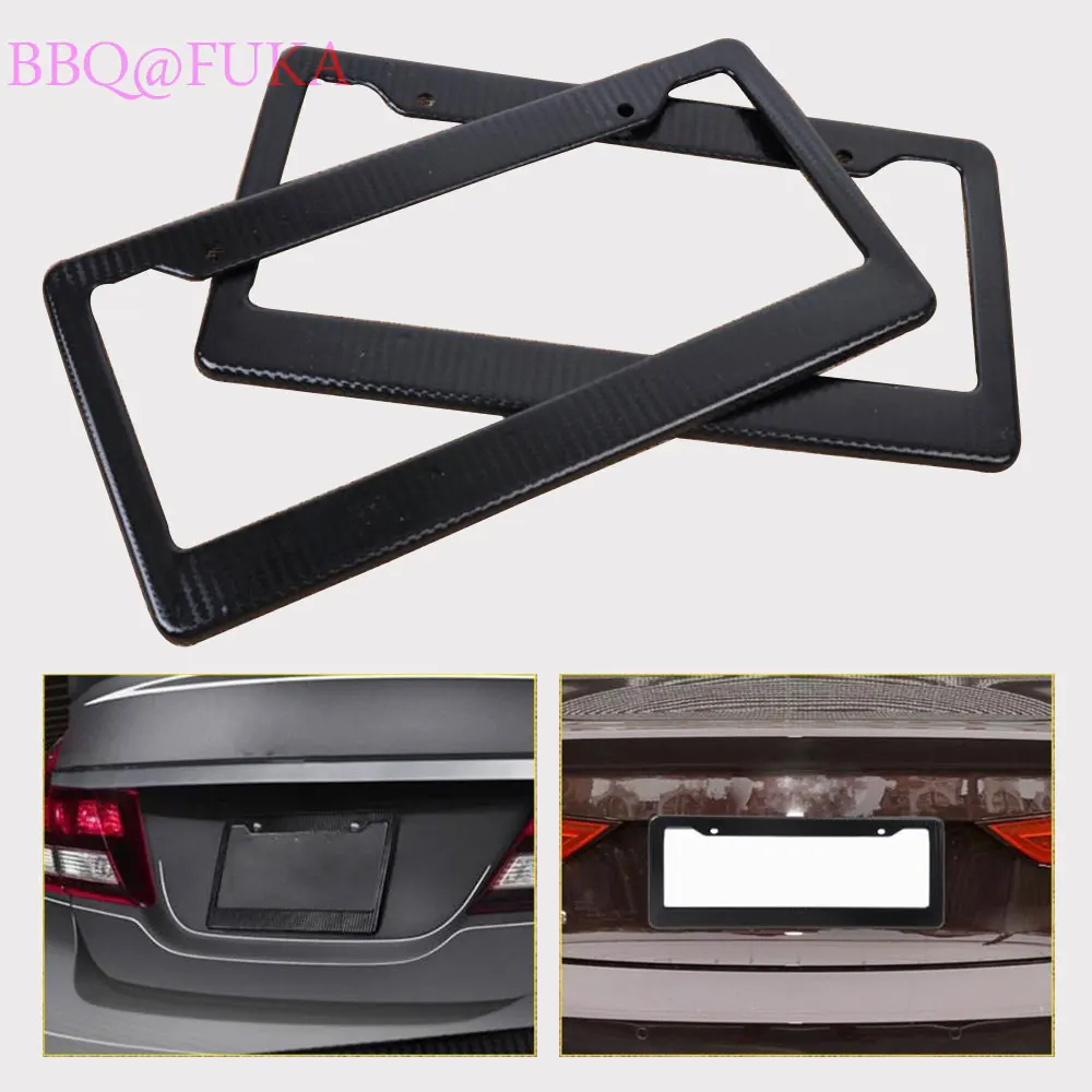 BBQ@FUKA 2pcs New JDM Front Rear Carbon Fiber Look USA/Canada License Plate Frame Tag Cover Holder for Auto Truck Vehicles
BBQ@FUKA 2pcs New JDM Front Rear Carbon Fiber Look USA/Canada License Plate Frame Tag Cover Holder for Auto Truck Vehicles