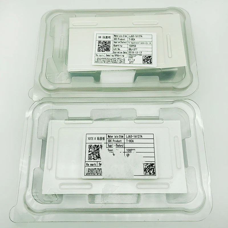 100pcs Original 125um T-OCA Glue For Samsung S7edge S8 S9 S10 Plus OCA For Galaxy G950 G955 G960 G965 S10+ TOCA adhesive film
100pcs Original 125um T-OCA Glue For Samsung S7edge S8 S9 S10 Plus OCA For Galaxy G950 G955 G960 G965 S10+ TOCA adhesive film
