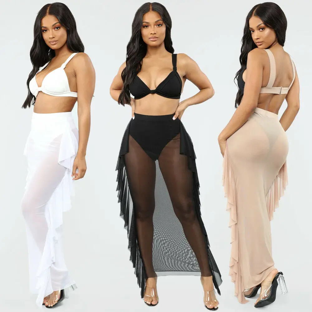 Sexy Women Beach Long Skirt Summer Bikini Swimwear Cover Up Fashion Chiffon See-Through Maxi Skirt Swim Sarong
Sexy Women Beach Long Skirt Summer Bikini Swimwear Cover Up Fashion Chiffon See-Through Maxi Skirt Swim Sarong
