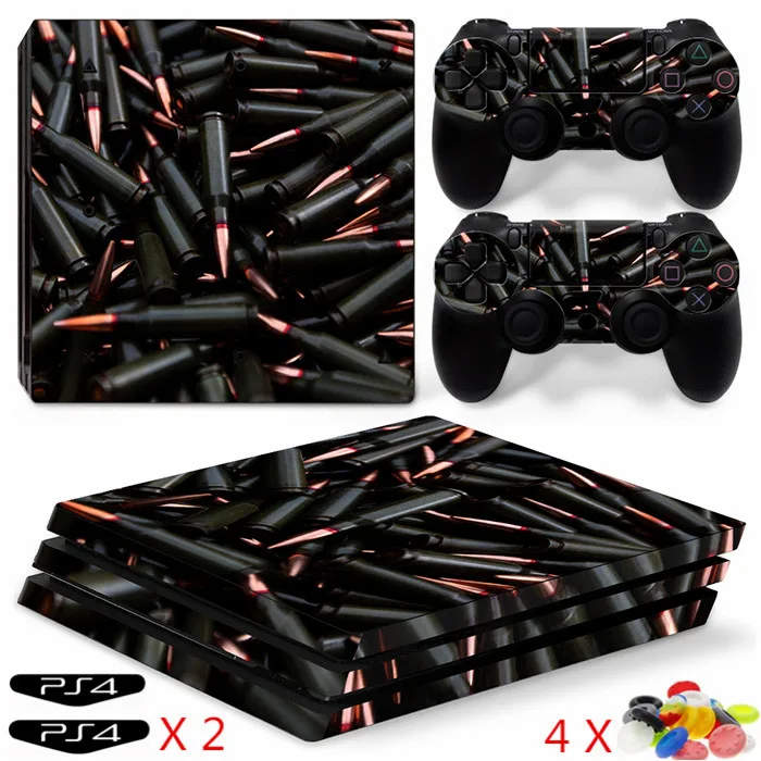 Стикер Ps4 Pro s Виниловая наклейка на чехол PS4 для консоли и 2 контроллера (включает