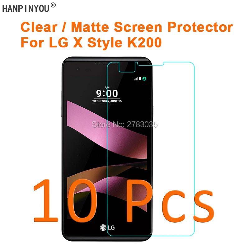 

10 шт./лот для LG X Style K200 K200DS 5,0 "HD Прозрачная/Антибликовая матовая защитная пленка для экрана (не закаленное стекло)