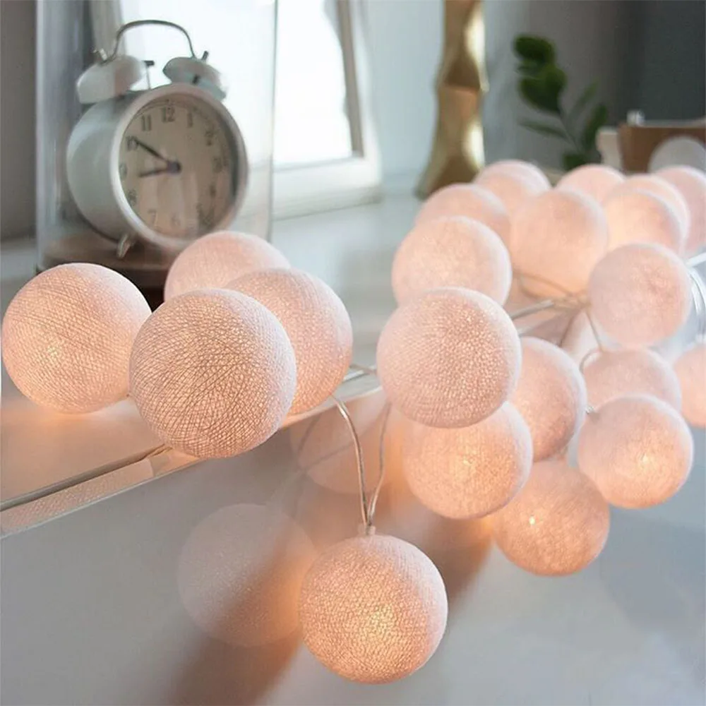 Mealivos Multicolor Battery Powered Warm White Led Cotton ball String Light Fairy Light for Indoor Christmas Tree Decorations
Mealivos Multicolor Battery Powered Warm White Led Cotton ball String Light Fairy Light for Indoor Christmas Tree Decorations