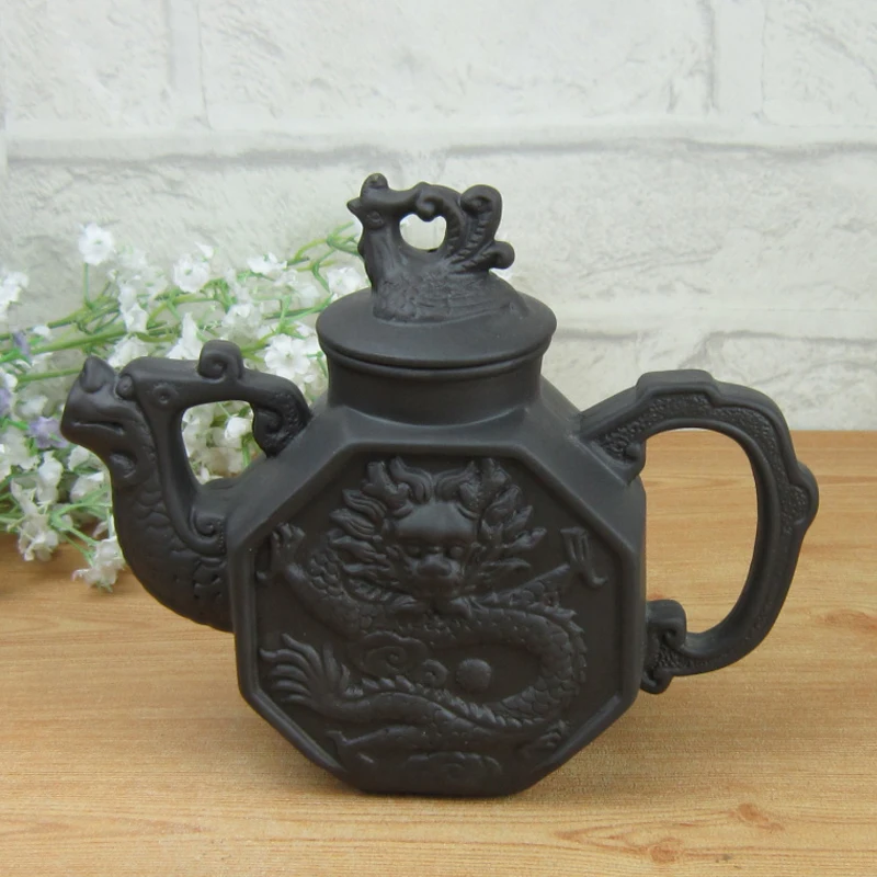 New Arrival Authentic Dagon and Phoenix teapot 320ml purple clay tea set kettle kung fu pot
New Arrival Authentic Dagon and Phoenix teapot 320ml purple clay tea set kettle kung fu pot