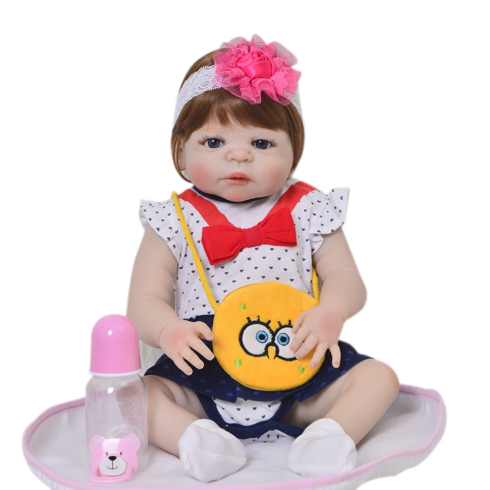 Reborn Real baby full silicone doll 22inch 55cm children fashion doll gift bebe girl reborn bonecas menina can bathe bonecas
Reborn Real baby full silicone doll 22inch 55cm children fashion doll gift bebe girl reborn bonecas menina can bathe bonecas