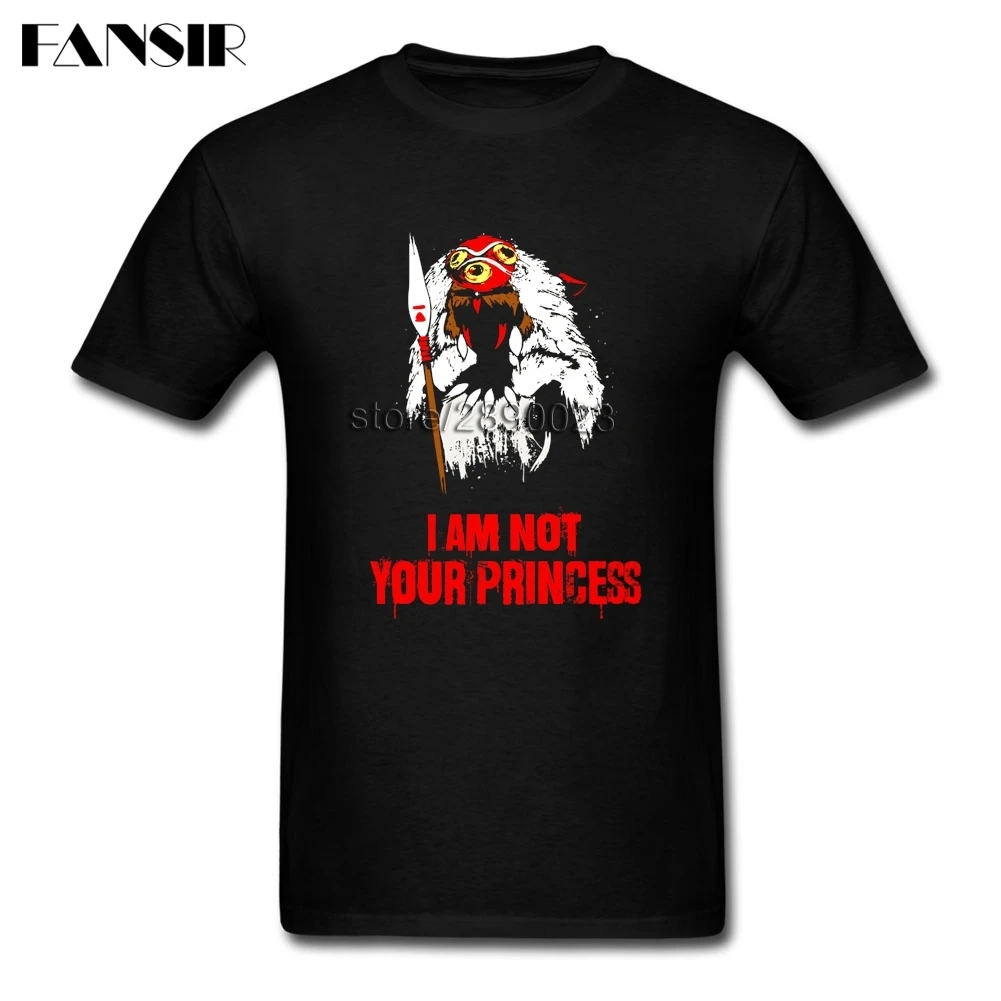 XS 3XL футболка принцессы Mononoke I Am Not Your Princess летняя Мужская хлопковая с коротким