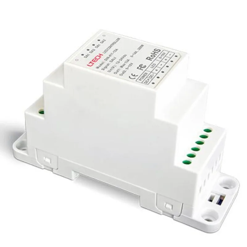 DIN 411 12A DALI для PWM CV rail Диммируемый драйвер светодиодов переключатель яркости DC12 24V