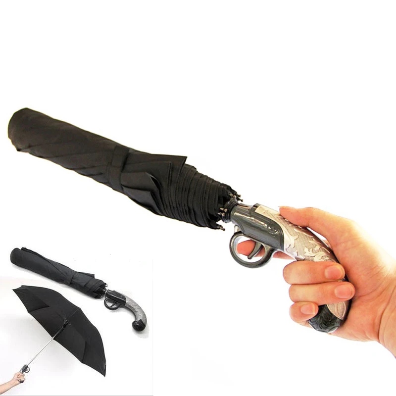 SAFEBET Classical Handgun Umbrella Creative Folding Men Semi-automatic UV Umbrellas Rain Black Coating Sunshade Drop Shipping
SAFEBET Classical Handgun Umbrella Creative Folding Men Semi-automatic UV Umbrellas Rain Black Coating Sunshade Drop Shipping