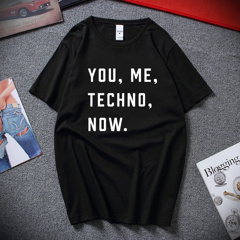 You Me Techno Now Mens Printed Cotton T-Shirt Music Slogan Print Detroit Acid House New Summer Camisetas Hombre Tee shirt homme
You Me Techno Now Mens Printed Cotton T-Shirt Music Slogan Print Detroit Acid House New Summer Camisetas Hombre Tee shirt homme