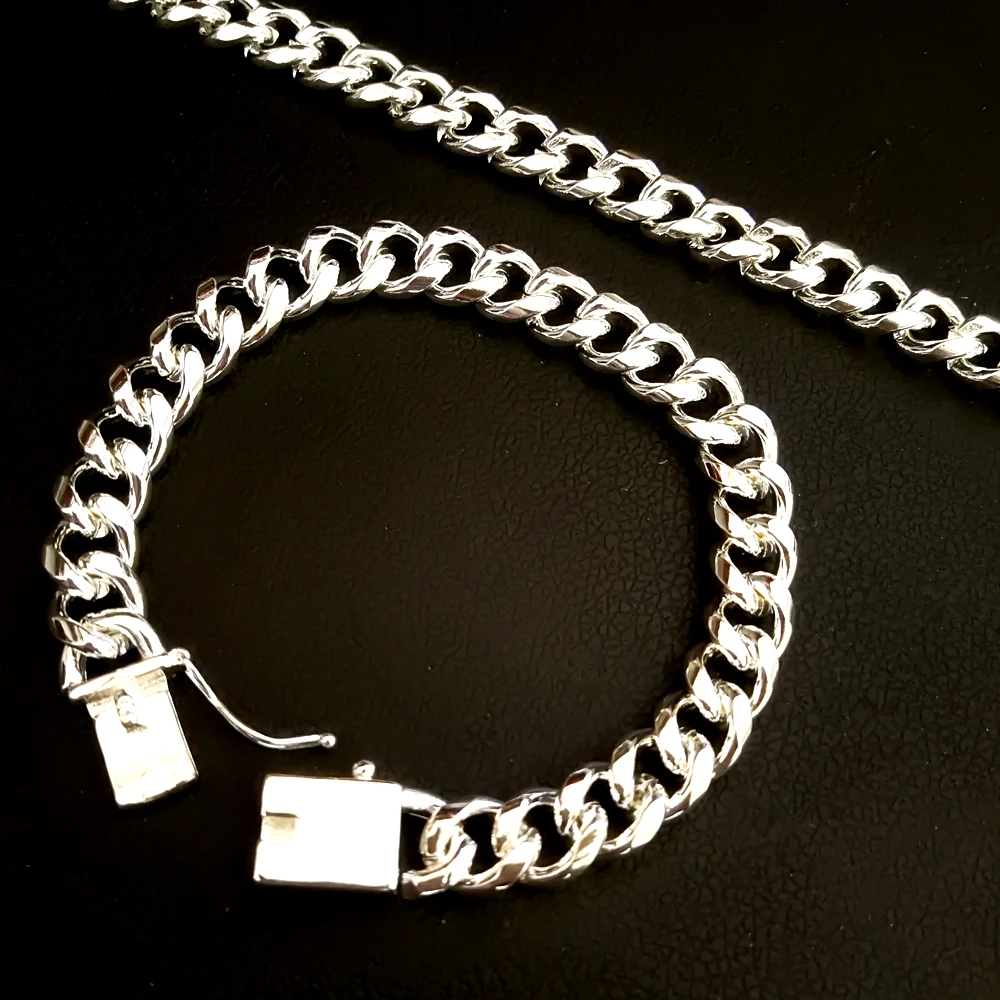 Pure Silver 925 Bracelets for Men 10mm Chain Link Bracelet & Bangles Wristband Costume Male Statement Jewelry Accessories Gifts
Pure Silver 925 Bracelets for Men 10mm Chain Link Bracelet & Bangles Wristband Costume Male Statement Jewelry Accessories Gifts