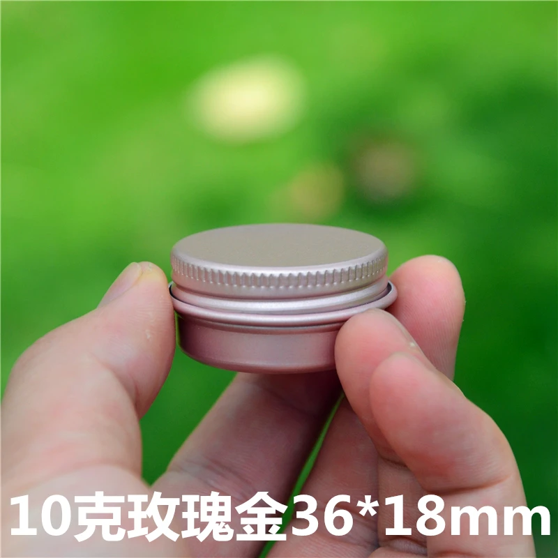 

100 X 10ml Empty Rose Gold Aluminium Cosmetic Pot Jar Tin Container GOLD Sample Refillable Containers Cosmetic Packaging