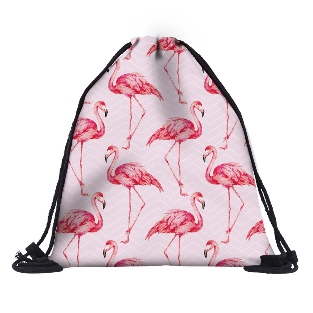 Deanfun женская сумка на шнурке 3D печать Розовый фламинго для лета пляжа 60149|Мешки с