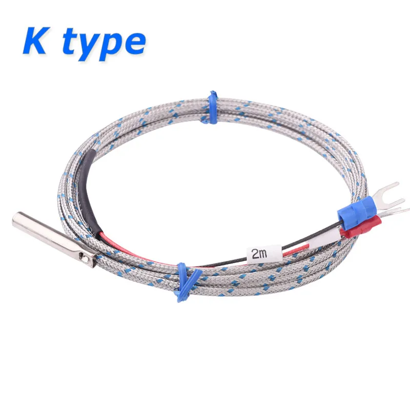 Probe Type Thermocouple K Temperature Sensor 2m Cable Wire 0~400'C for Measuring Boiler Oven Temperature Controller
Probe Type Thermocouple K Temperature Sensor 2m Cable Wire 0~400'C for Measuring Boiler Oven Temperature Controller