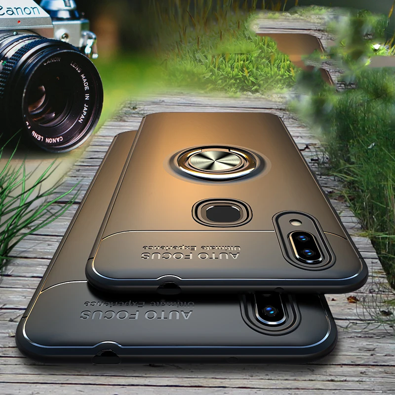 Чехол для Huawei Nova 3 3i 4 5 Мягкий ТПУ чехол 360 кольцо на палец магнитный держатель P30 P20