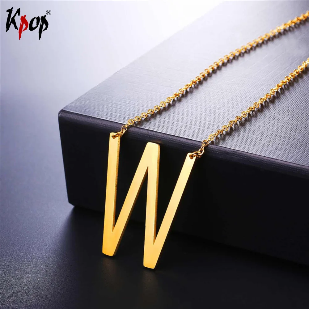Kpop Stainless Steel Letter W Pendant With Chain Choker Gold/Black Color For Man/Woman Clavicle Chain Necklace Jewelry P2624
Kpop Stainless Steel Letter W Pendant With Chain Choker Gold/Black Color For Man/Woman Clavicle Chain Necklace Jewelry P2624
