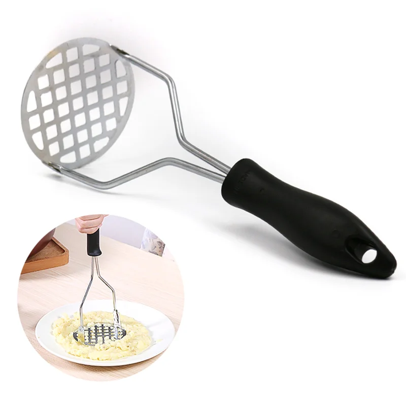 Stainless Steel Pusher / Potato Masher With Broad Mashing Plate For Smooth Mashed Potatoes Fruit Vegetable Tools Press Crusher
Stainless Steel Pusher / Potato Masher With Broad Mashing Plate For Smooth Mashed Potatoes Fruit Vegetable Tools Press Crusher