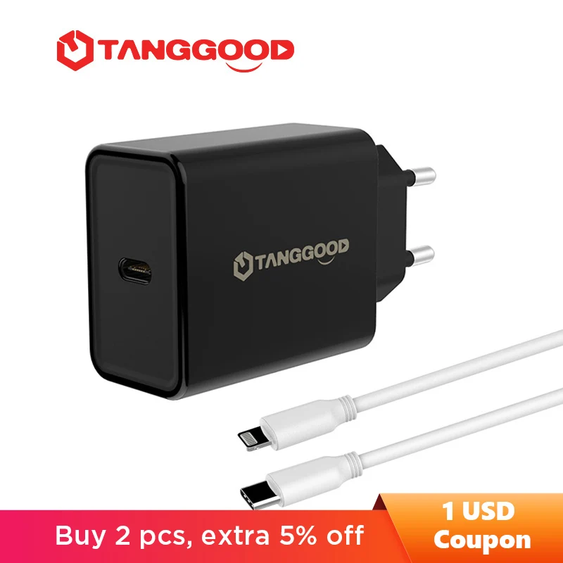 TANGGOOD usb type C зарядное устройство 25 Вт PD 3 0 быстрое для iPhone X 8 Plus Galaxy S8 Macbook nintendo switch QC