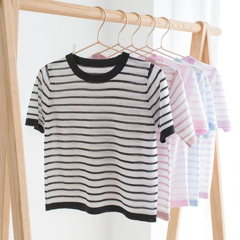 2019 New Summer Children T Shirt Casual Knitted Short Sleeves Tops Striped Kintwear Boys T-shirts BC539
2019 New Summer Children T Shirt Casual Knitted Short Sleeves Tops Striped Kintwear Boys T-shirts BC539