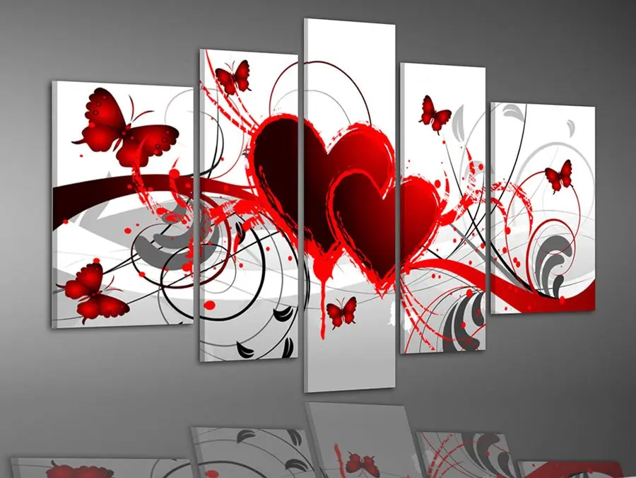 hand-painted oil wall art Red flower love butterfly home decoration abstract Landscape oil painting on canvas 5pcs/set mixorde
hand-painted oil wall art Red flower love butterfly home decoration abstract Landscape oil painting on canvas 5pcs/set mixorde
