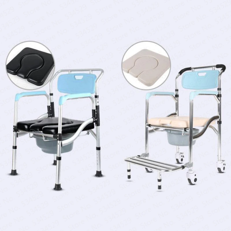 A1Shower Transport стул Commode для унитаза душа с мягкими сидениями людей ручной работы и