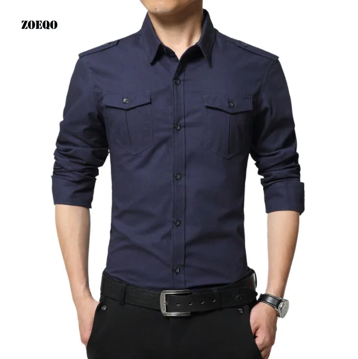High quality shirts men Multi-pocket.men's military uniform style men Casual long sleeved shirt cotton Shirt Men Plus Size M-4XL
High quality shirts men Multi-pocket.men's military uniform style men Casual long sleeved shirt cotton Shirt Men Plus Size M-4XL