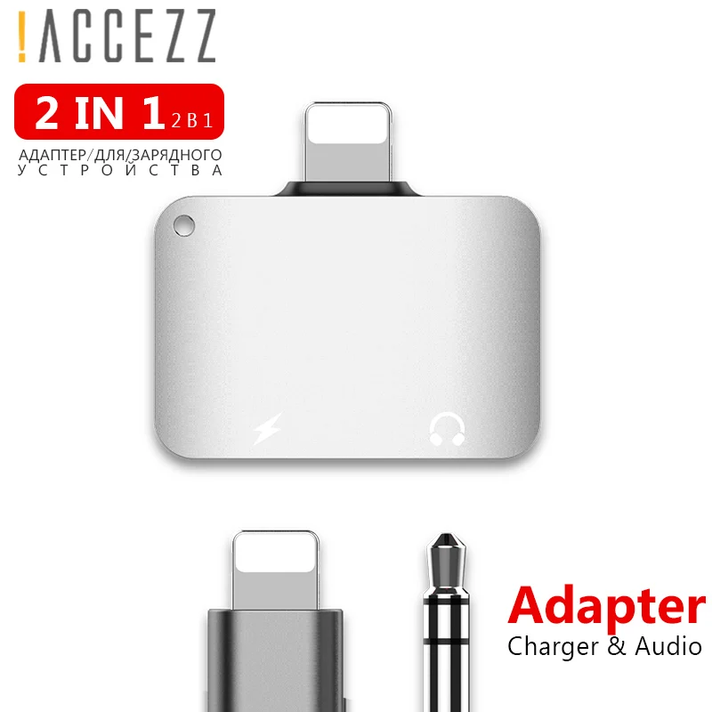 Фото ! ACCEZZ 3 5 мм разъем для прослушивания зарядки адаптер Apple iphone X 8 7 Plus - купить