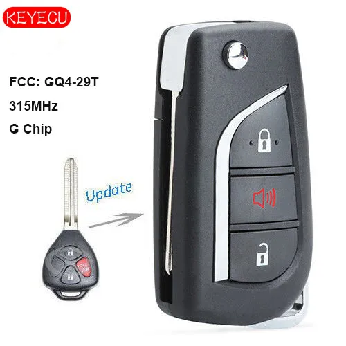 Keyecu Upgrade Remote Key 2+1B 315MHz With G Chip for Toyota Avalon 89070-02270/ FCC: GQ4-29T
Keyecu Upgrade Remote Key 2+1B 315MHz With G Chip for Toyota Avalon 89070-02270/ FCC: GQ4-29T