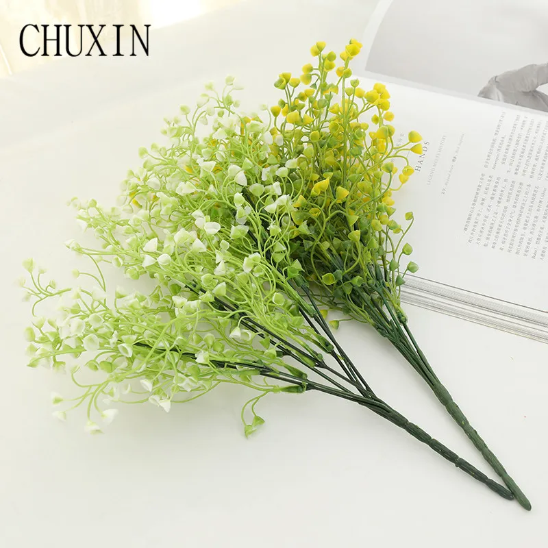 DIY искусственная маленькая Чаша Цветок вода трава Gypsophila поддельные пластиковые