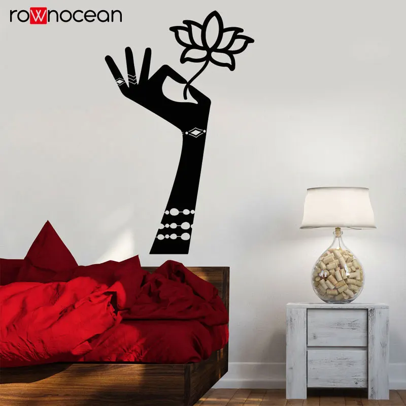 Flower In Hands Wall Decal Hinduism Mehndi Lotus Flower Meditation Room Vinyl Stickers Bohemian Decor Art Mural Home YD46
Flower In Hands Wall Decal Hinduism Mehndi Lotus Flower Meditation Room Vinyl Stickers Bohemian Decor Art Mural Home YD46