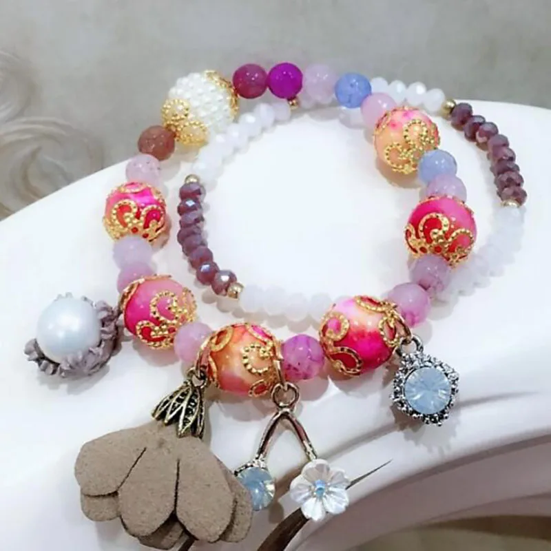 Bohemian Fashion Candy Color Flower Charm Multilayer Beads Stretch Charm Bracelet & Bangle For Women pulseras mujer
Bohemian Fashion Candy Color Flower Charm Multilayer Beads Stretch Charm Bracelet & Bangle For Women pulseras mujer