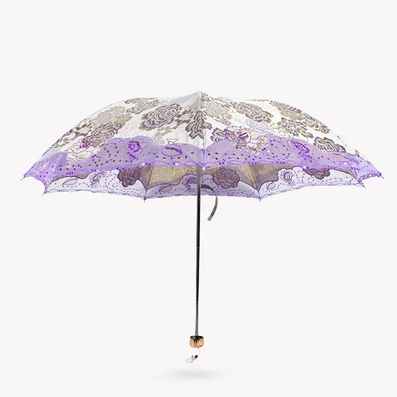 Wire embroidery silk high-grade embroidered umbrella sun Parasol Three folding peony umbrella
Wire embroidery silk high-grade embroidered umbrella sun Parasol Three folding peony umbrella