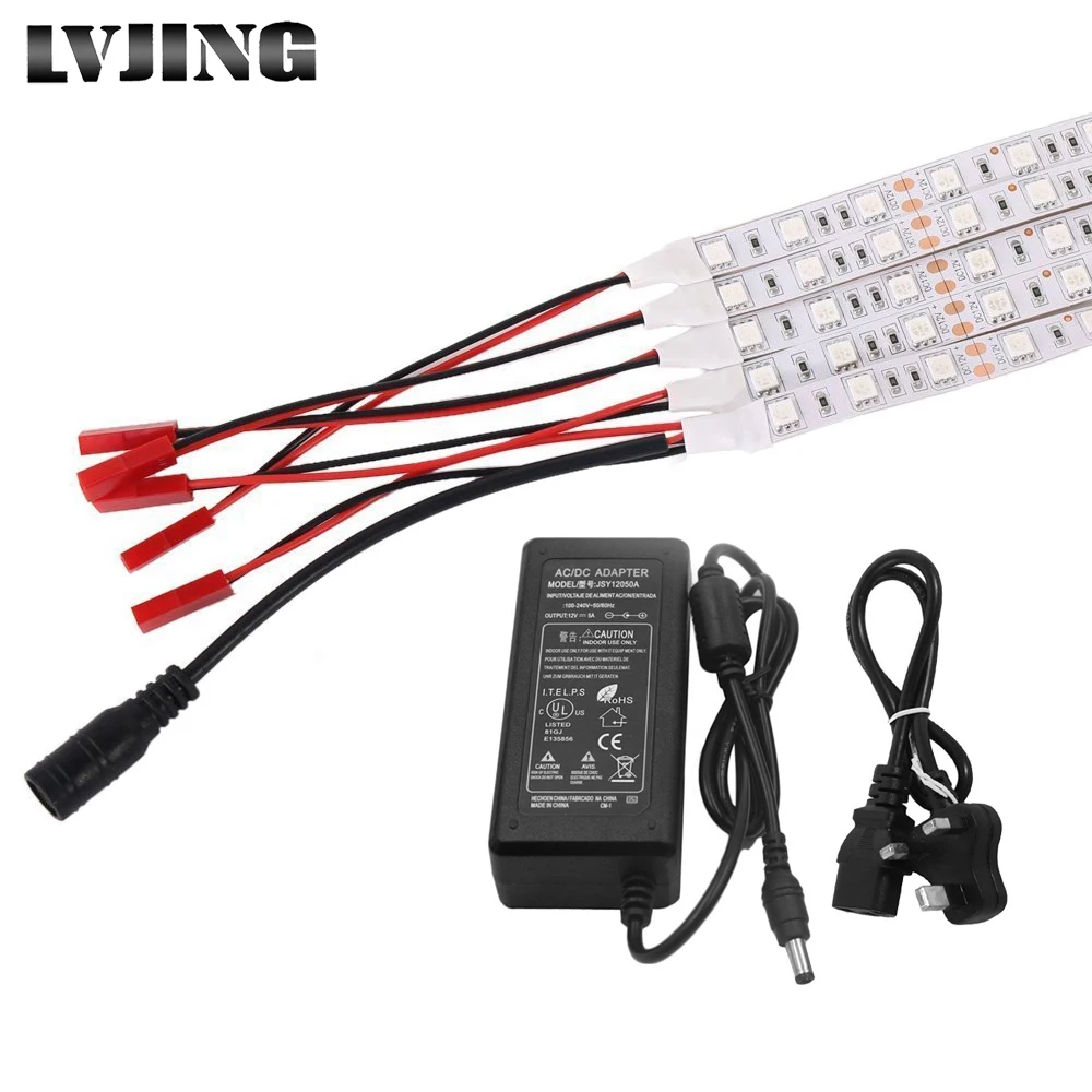 5pcs 5W 85-265V 25Red/5Blue LED Grow Light bar for Flowers Plant and Hydroponic System High Brightness 0.5m Strip Lamp | Лампы и