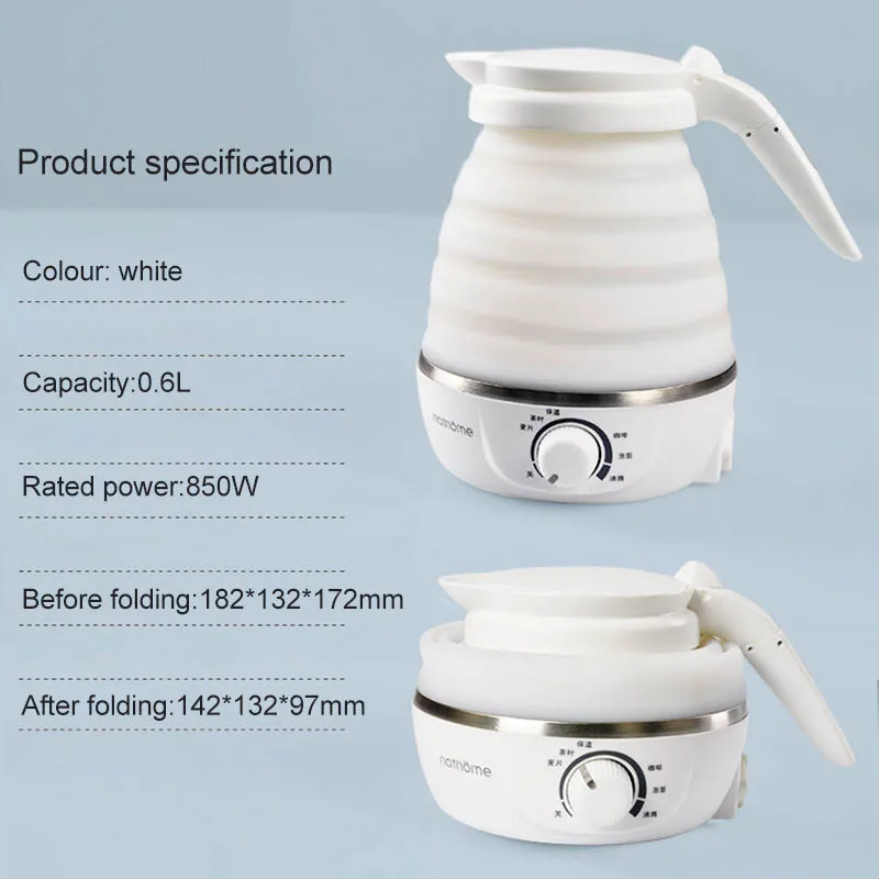 0.6L Travel Folding Electric Kettle Mini Portable Home Water kettle Folding Handle Multifunction Boiled Water Pot 100-240V
0.6L Travel Folding Electric Kettle Mini Portable Home Water kettle Folding Handle Multifunction Boiled Water Pot 100-240V