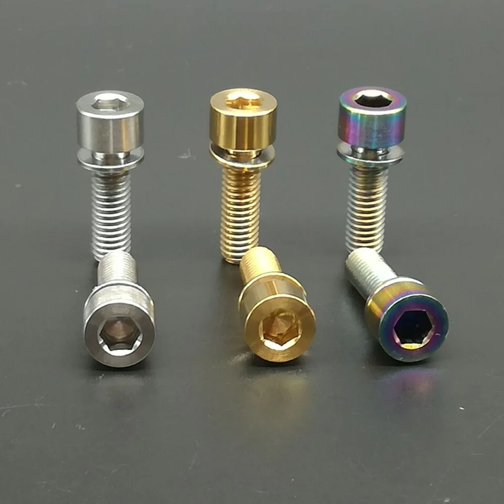 2pcs/lot Titanium Ti M6x20mm Socket Head Bolts with washers Bicycle Disc Brake Adapter Mount Bicycle Screws Bike Accessory
2pcs/lot Titanium Ti M6x20mm Socket Head Bolts with washers Bicycle Disc Brake Adapter Mount Bicycle Screws Bike Accessory