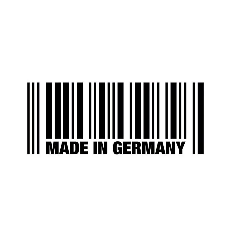 15cm*6cm Creative MADE IN GERMANY Bar Code Stylish Funny Vinyl Car Window Stickers S6-3782
15cm*6cm Creative MADE IN GERMANY Bar Code Stylish Funny Vinyl Car Window Stickers S6-3782