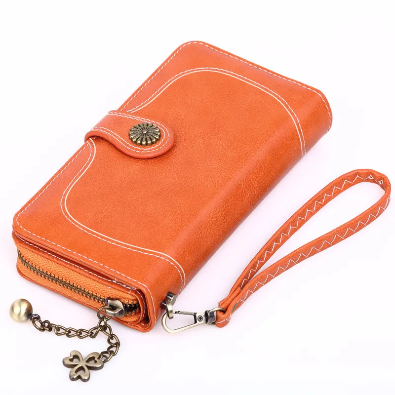 2019 New Clutch Female Wallets Strap Purses Phone Pocekt Vintage Long Hasp Leather Wallet Woman Purse Zipper Button Card Holder
2019 New Clutch Female Wallets Strap Purses Phone Pocekt Vintage Long Hasp Leather Wallet Woman Purse Zipper Button Card Holder