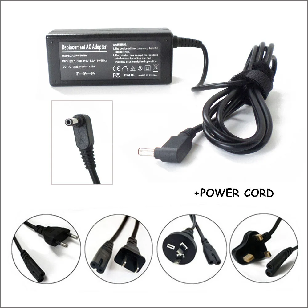 19V 3.42A 65W AC Adapter Laptop Charger Plug For Asus Zenbook Prime UX32V U38N U38DT UX52VS UX42VS Series Ultrabook
19V 3.42A 65W AC Adapter Laptop Charger Plug For Asus Zenbook Prime UX32V U38N U38DT UX52VS UX42VS Series Ultrabook