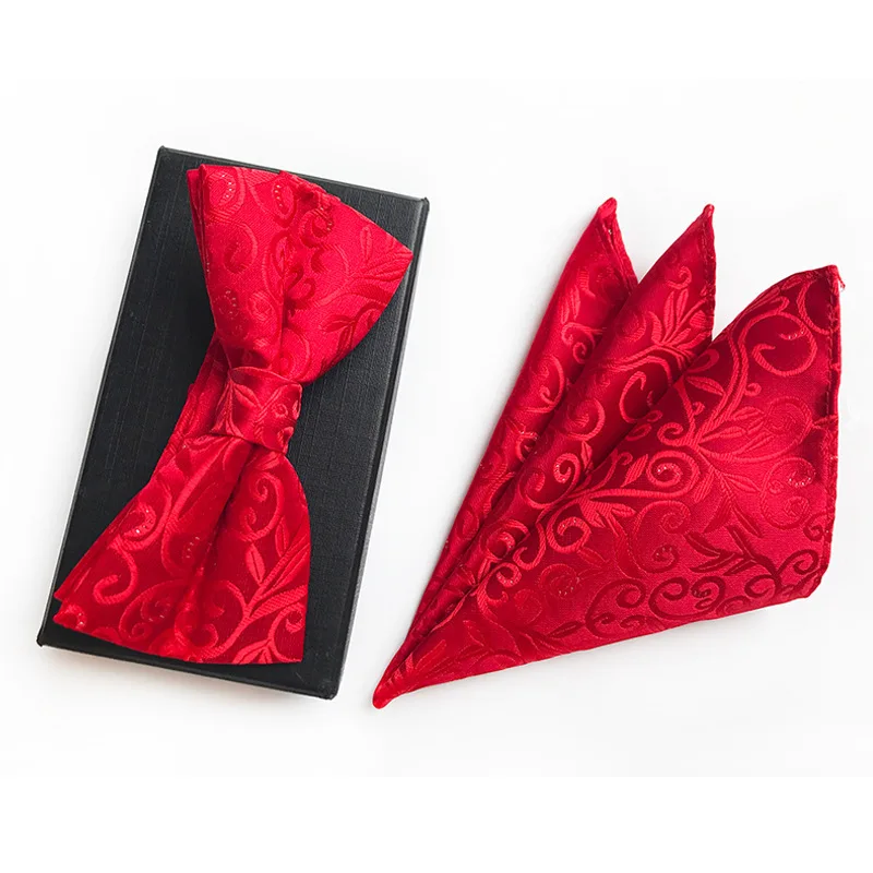 Fashion Man Red Bowtie and Pocket Square Set Paisley Business Casual Shirts Accessories
Fashion Man Red Bowtie and Pocket Square Set Paisley Business Casual Shirts Accessories