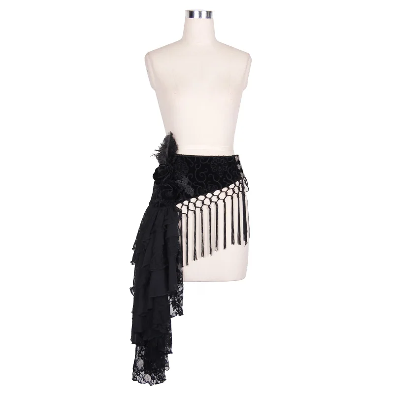 Punk Steampunk Female Belt Gothic Pattern High Quality Belts For Women Black Slimming Tassels Waist Belt With Feather
Punk Steampunk Female Belt Gothic Pattern High Quality Belts For Women Black Slimming Tassels Waist Belt With Feather