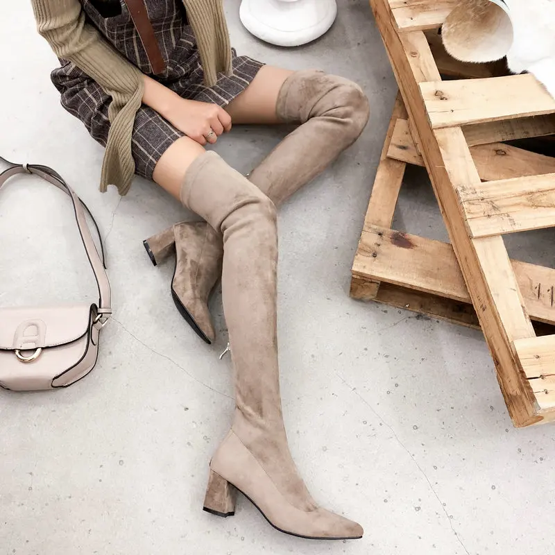 New Arrival Women Over The Knee Boots Autumn Winter Warm High Heels Shoes Woman Pointed Toe Elegant Zipper High Boots
New Arrival Women Over The Knee Boots Autumn Winter Warm High Heels Shoes Woman Pointed Toe Elegant Zipper High Boots