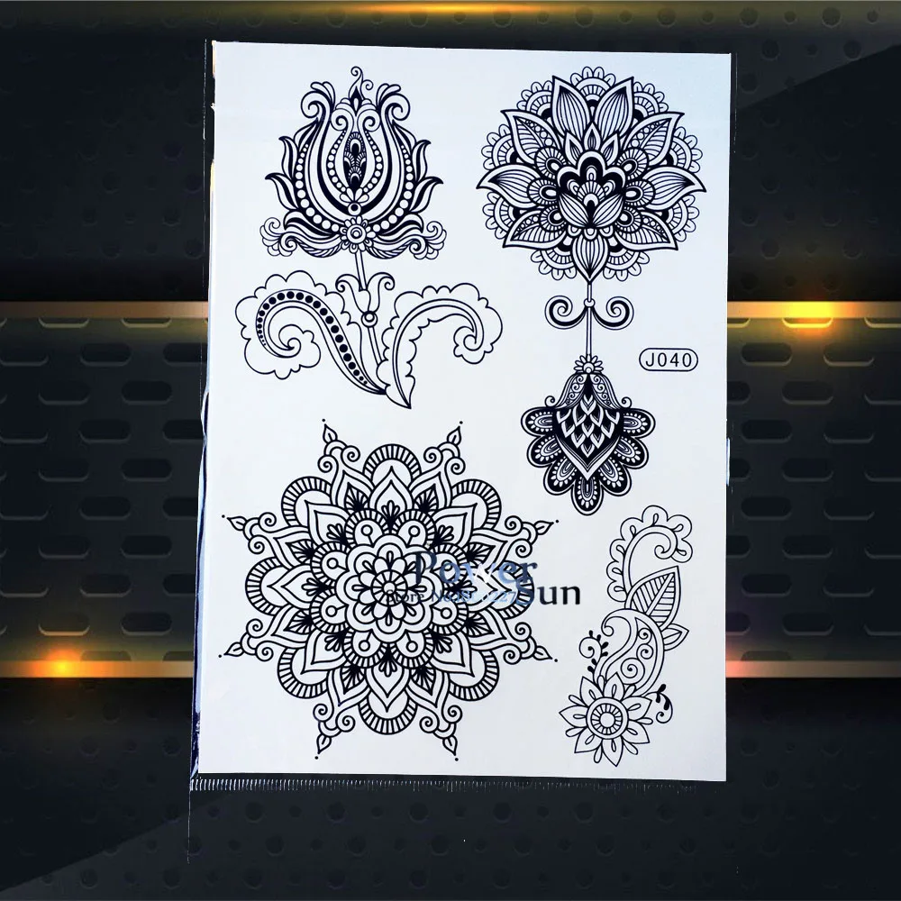 1PC Large Waterproof Black Mehndi Flower Tattoo Indian Women Henna Fake Tattoo Hand Foot Painting Temporary Tattoo Sticker PBJ40
1PC Large Waterproof Black Mehndi Flower Tattoo Indian Women Henna Fake Tattoo Hand Foot Painting Temporary Tattoo Sticker PBJ40