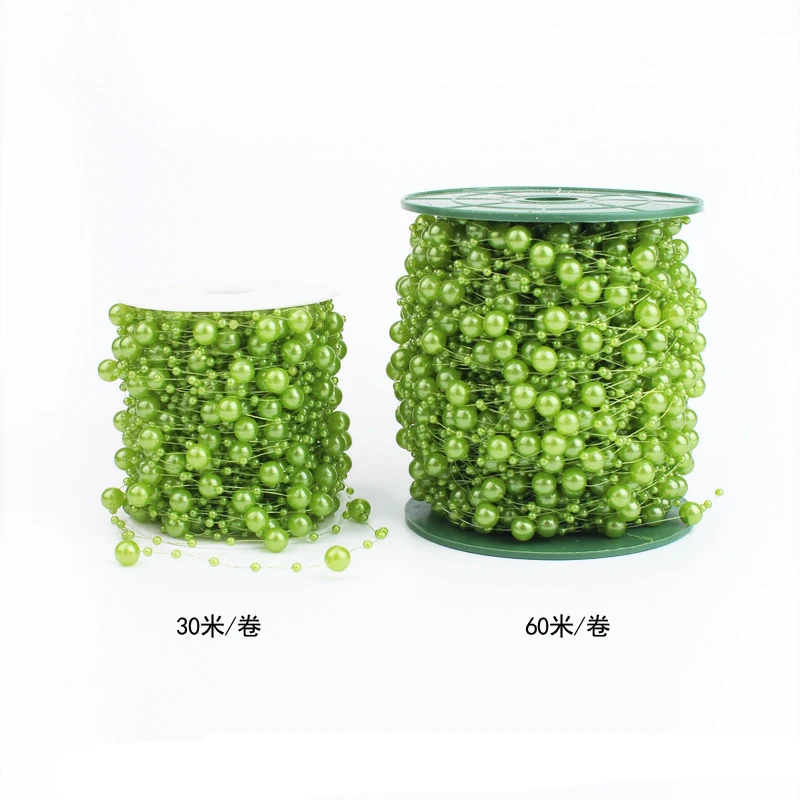 Green 30/60Meters Roll DIA 8MM And 3MM Artificial Pearls Beads Plastic Garland Spool Rope Wedding Party Home Hanging Decoration
Green 30/60Meters Roll DIA 8MM And 3MM Artificial Pearls Beads Plastic Garland Spool Rope Wedding Party Home Hanging Decoration