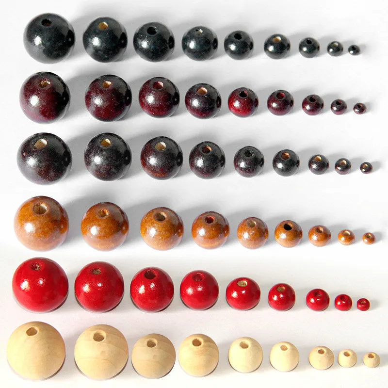 100Pcs/lot Black Red Natural Color Round Wood Beads Handmade Wooden Loose Bead for Necklace Bracelet Jewelry Making
100Pcs/lot Black Red Natural Color Round Wood Beads Handmade Wooden Loose Bead for Necklace Bracelet Jewelry Making