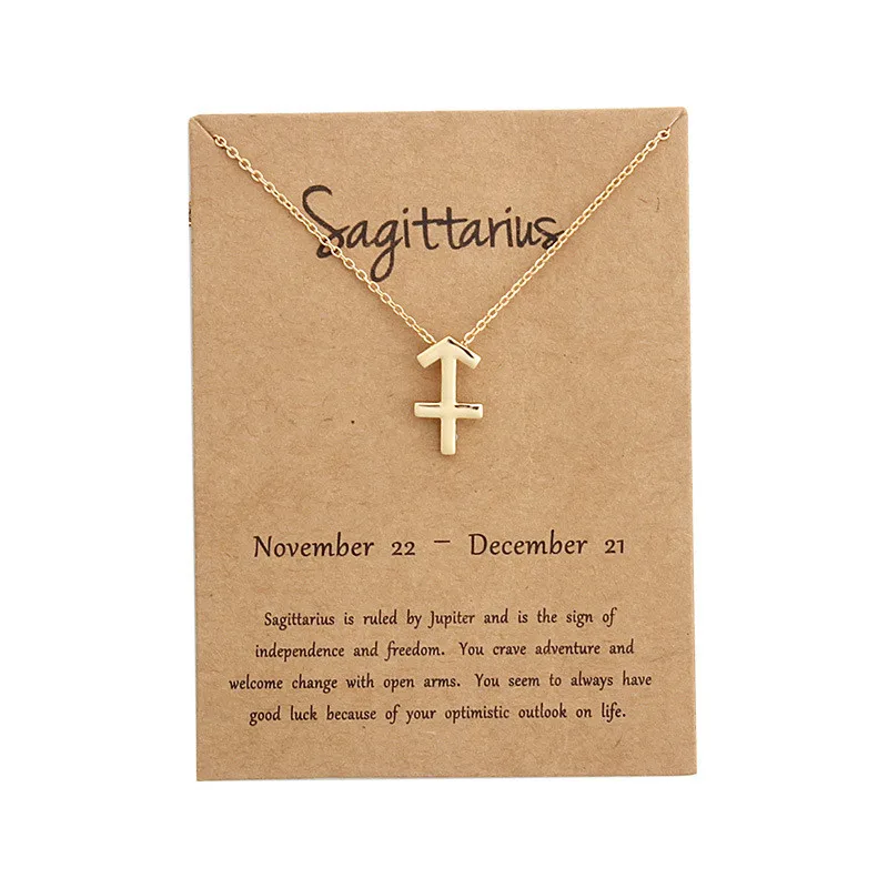 Fashion 12 Constellation Sagittarius Pendant Necklaces Virgo Necklace Birthday Gift Message Card for Women Girl Jewelry
Fashion 12 Constellation Sagittarius Pendant Necklaces Virgo Necklace Birthday Gift Message Card for Women Girl Jewelry