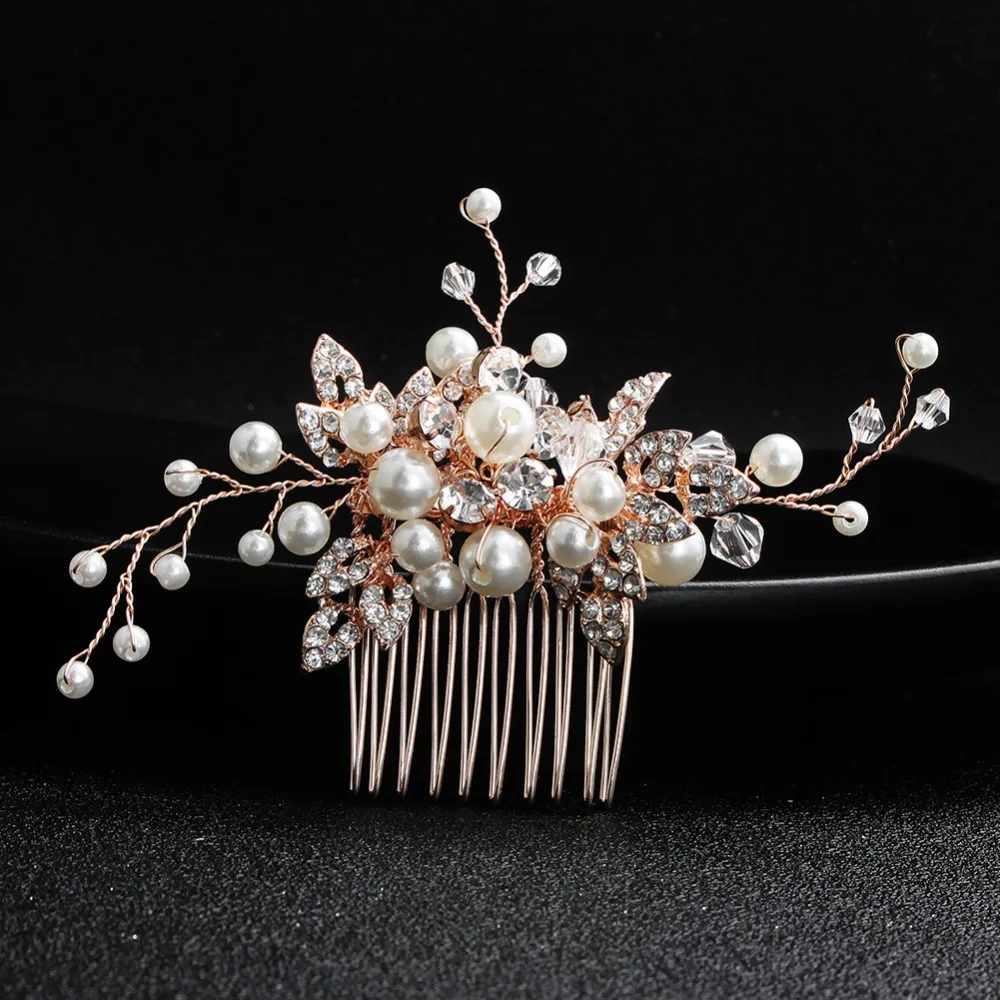 New Design Silver Pearl Hair Jewelry Handmade Crystal Wedding Tiara Hair Combs Hot Sale Headpiece Bridal Hair Accessories
New Design Silver Pearl Hair Jewelry Handmade Crystal Wedding Tiara Hair Combs Hot Sale Headpiece Bridal Hair Accessories